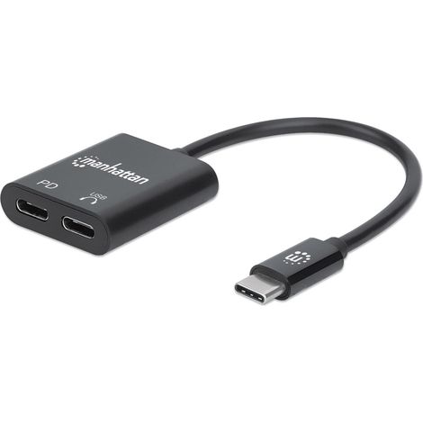 Manhattan Adattatore Audio USB-C  Maschio 2x USB-C  Femmina (1/4)
