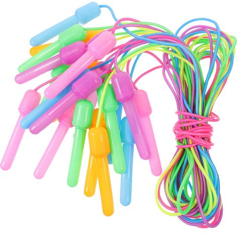 Lot De 10 Cordes À Sauter Réglables Pour Enfants Poignées Confortables Corde De Vitesse Rapide Équipement De Conditionnement Physique Pour Fitness Intérieur Et Extérieur (1/5)