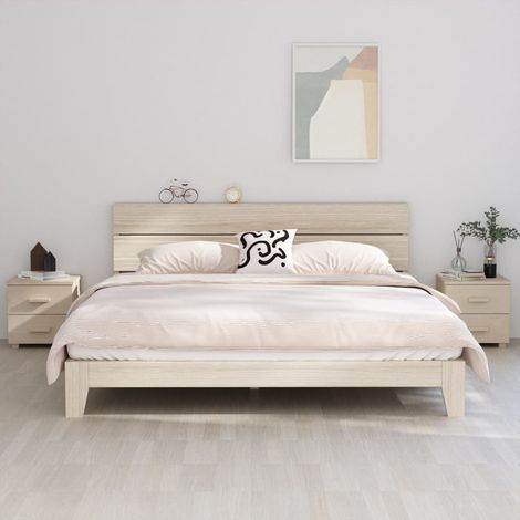 vidaXL Bedside Cabinets"HAMAR"2 pcs Honey Brown 40x35x44,5cm Solid Wood