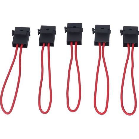 Lot de 5 porte-fusibles à lame auto étanche 14AWG avec fusibles 15A, connecteur inline 30A pour voiture bateau bus (1/5)