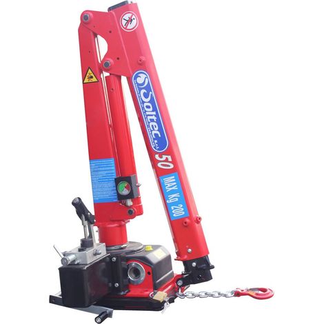 Mini grue manuelle antidéflagrante ATEX 200 kg – Installation facile sur véhicules légers – Rotation 360° – Pompe manuelle