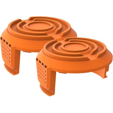 Lot de 2 protège-bobines WA0217.2. compatibles avec les tondeuses WG157E et WG163E. protègent le fil de coupe. robustes et durables (1/4)