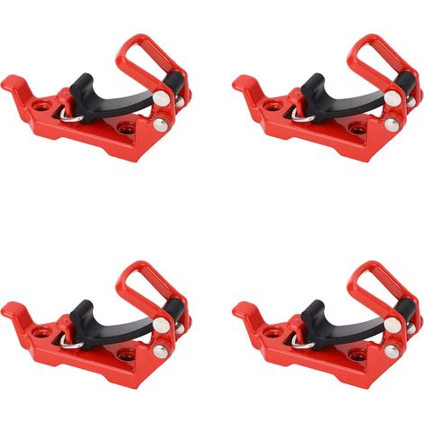 Soporte universal para portaequipajes de techo, de 4 piezas, construcción robusta de aleación de zinc con clips de goma, fácil montaje con tornillos, alta capacidad de carga para equipos y herramienta (1/5)