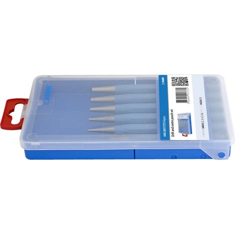 Jeu de 6 chasse-clous en boîte plastique – UNIOR TOOLS - 601737