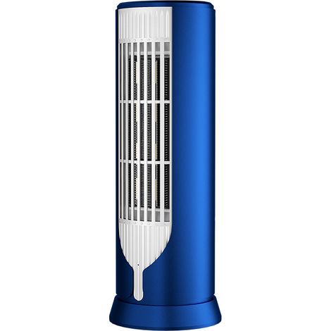 Tragbare elektrische Heizung, Mini-PTC, leiser Tischventilator, für Büro, Schlafzimmer, Wohnzimmer, EU-Stecker, 220-V-Steckdose (blau)