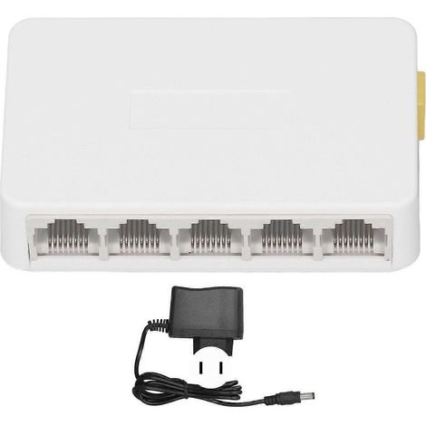 Commutateur réseau Gigabit 5 ports 10/100/1000 Mbit/s RJ45, répartiteur/commutateur/hub Ethernet 100-240 V ZX-G1005S U (1/4)