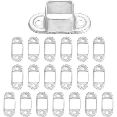20 Pack Base Carrée À Bride Support En Acier Galvanisé  Connecteur De Base Carrée, Pour Tube Carré 1" x 1", Pour Montage Murale, Pour Balustrade Rampe Et Clôture (1/5)