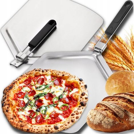 PALA PER PIZZA PIEGHEVOLE, VASSOIO PER PALA IN ACCIAIO INOSSIDABILE, PROFESSIONALE XXL