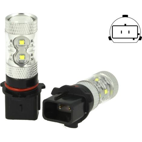 Lampada Led PSX26W H28W Canbus 50W 12V Bianco Per Luci Diurne Fendinebbia Frecce Audi A4 B8 Q5 Skoda 10 Led Cree Da 5W (1/3)