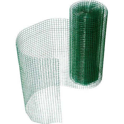 Green Garden Fence Choice of Sizes 15mm Square Mesh Weatherproof DIY, 1m x 10m (1/4)