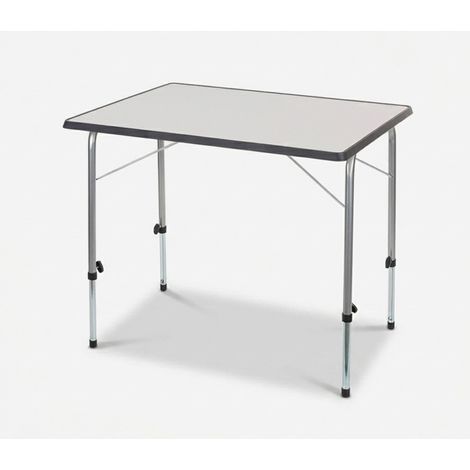 Mesa metálica plegable regulable 80x60cm blanca (1/5)