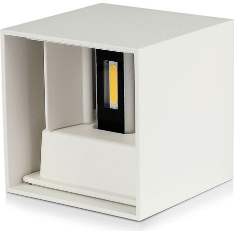 V-TAC VT-759-12 12W Wandlamp körper weiß quadrat IP65 warmweiß 3000K - sku 8527