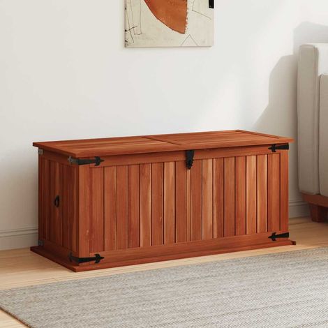vidaXL Baúl de almacenamiento de madera maciza de acacia 90x45x40 cm (1/5)