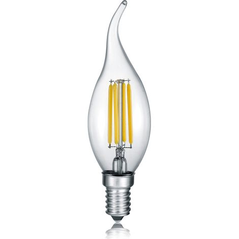 E14 Filament LED, 4 Watt, 470 Lumen, warmweiß, Ø3,5cm, 3 Stufen Dimmer, Tropfen (1/5)