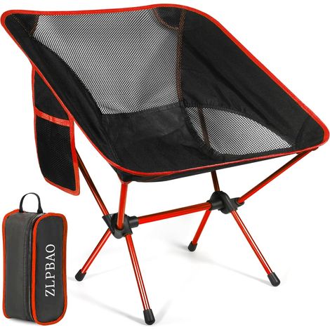 Chaise de Camping Pliante et Transportable avec Sac de Transport - Tabouret Pliable Pliante en Plein air, Chaise de Pêche Pliante pour Randonnée Barbecue et Plage (1/5)