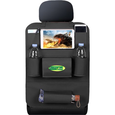 1 sac de rangement multifonctionnel en cuir, pour siège auto, poubelle voiture, organisation habitacle (1/5)