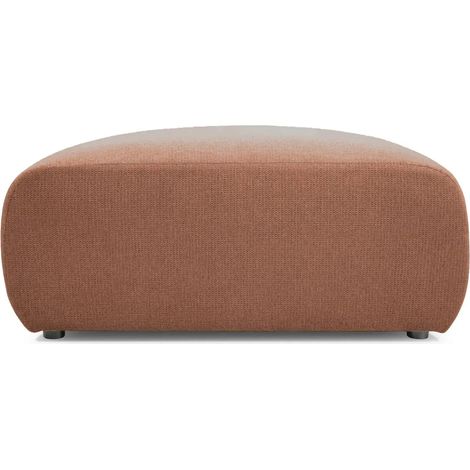 RAPHAELLE - Pouf en tissu lisse Terracotta 106x57x45 (1/4)