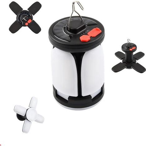 Solar Campinglaterne 6 Leuchtmodi USB aufladbar Für Outdoor Aktivitäten und Camping (1/5)