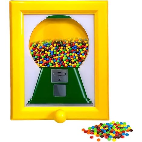Distributeur De Bonbons - Cadre Photo Avec Mécanisme De Distribution - Pour Bonbons Pastilles Noix Et Friandises Pour Animaux - Jaune - 1 Pièce (1/5)