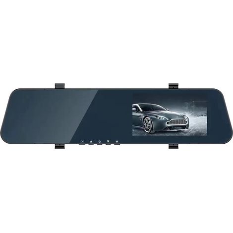 Rétroviseur Caméra Dashcam - 12 Pouces - Double Objectif Avant Arrière - Vision Nocturne - Assistance au Stationnement - Pour Voitures et Camions (1/5)