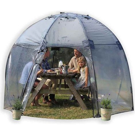 Bulle d'hiver extérieure 10 m² Ø 3.5 m translucide – Structure en fibre de verre – Toile PVC anti-UV 300 microns – Hauteur 2.2 m – Mundus (1/7)