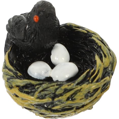 Miniaturvogel mit Nest Gartendeko Realistische Kunstharz