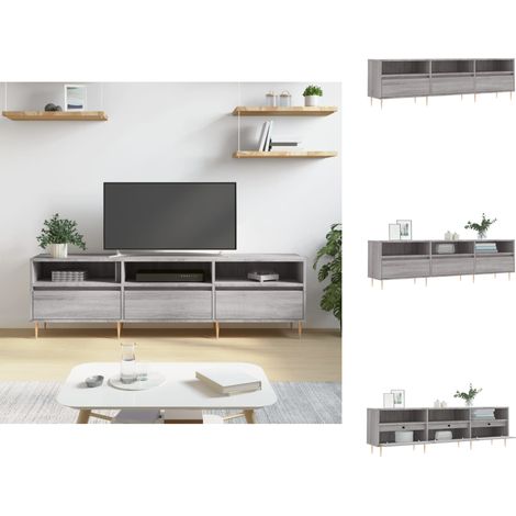 TV-Möbel - Living TV-Schrank Grau Sonoma 150x30x44,5 cm Holzwerkstoff (1/5)