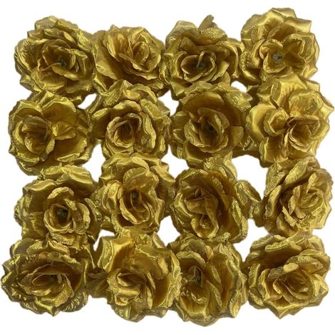 Lot de 25 têtes de roses artificielles en soie de 7,6 cm (1/3)