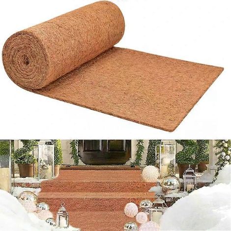 Rouleau de fibres végétales, tapis naturel pour reptiles, litière pour reptiles, isolation pour pots de fleurs et paniers, feuille de coco (1/5)