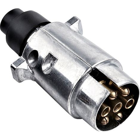 Pin Metal Trailer Plug Waterproof 12V for Caravan RV Car Boat (Aluminum Alloy) MUMU (1/4)