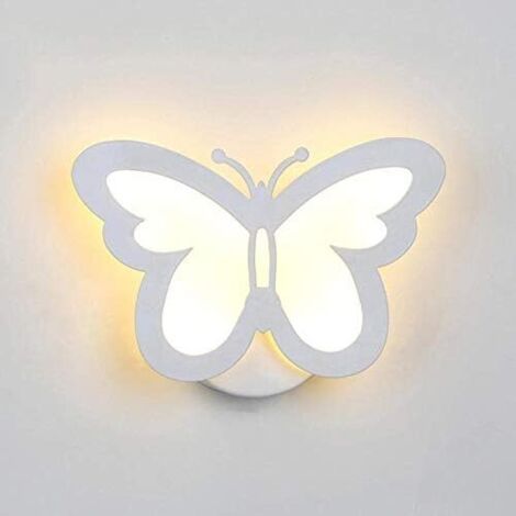 Aplique de pared con forma de mariposa, lámpara de mariposa, luz Led para sala de estar, pasillo, mesita de noche, decoración del hogar, luces nocturnas (1/4)