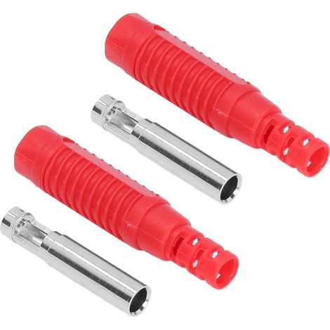 Lot de 10 connecteurs banane femelle laiton PA Jack, tube isolant, adaptateur à visser J.10031 rouge (1/5)