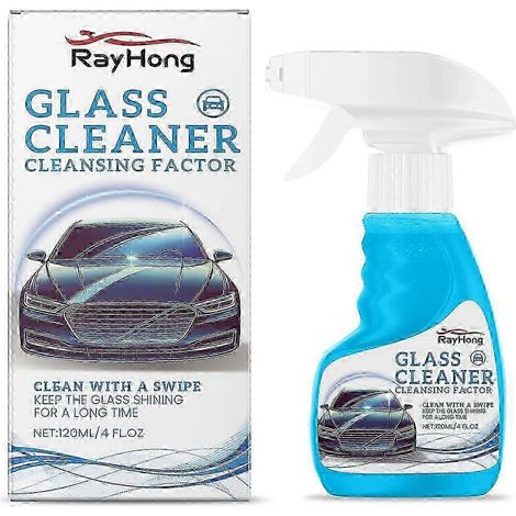 1 flacon de nettoyant pour vitres de voiture, sans traces, résistant à la pluie et à la buée, élimination rapide des taches, 120 ml (1/4)