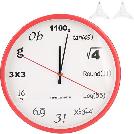 Horloge murale design mathématique innovante pour salon chambre, style suspendu quartz décoratif. (1/5)