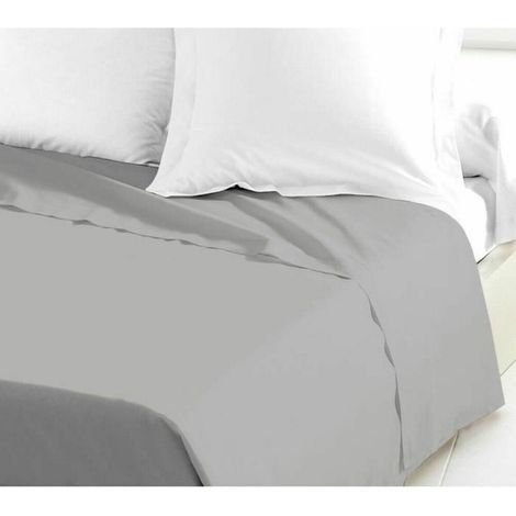 Lenzuolo Superiore Lovely Home Grigio Grigio chiaro 240 x 300 cm