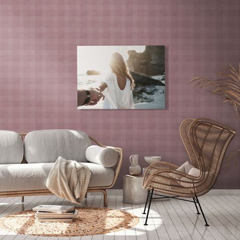 A.S. Creation Natural Living 386645 Vliestapete Muster & Motive 10.05 x 0.53 m Lila Wohnzimmer Schlafzimmer Flur Küche Esszimmer Badezimmer Bad Arbeitszimmer Büro Diele (1/5)