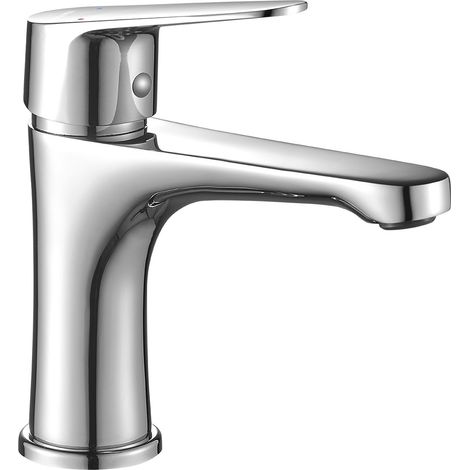 Grifo para lavabo de pie Sagra con tapón cromado (1/3)