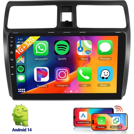 Autoradio 10 pouces pour Suzuki Swift III 2005-2010 Android 14 GPS CarPlay NAVI BT - 1+32G (1/5)