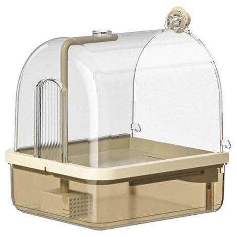 Bain automatique pour oiseaux en cage - Douche pour perruches avec pompe et différents modes d'eau courante - Baignoire d'intérieur pour calopsittes, canaris et perruches ondulées - Accessoire pour ca