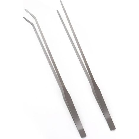 2 PCS Pince pour Aquarium Incurvée, Pinces en Acier Inoxydable 27cm Longues 27cm Longues Droites/Incurvées,Aquarium Aquascaping Kit,pour Lézards,Araignées,Outil D'alimentation pour Aquarium (1/5)