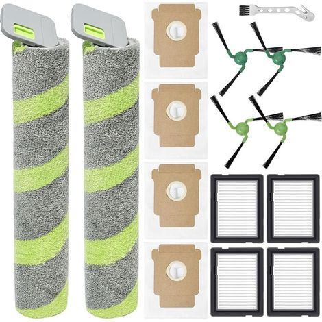 Ersatzteile für iRobot Roomba Max 705 Combo/Max 706 Combo/Max 700 Series Combo Staubsauger: Zubehör, 2 Wischwalzen, 4 Ersatzfilter, 4 Staubbeutel, 4 Seitenbürsten (1/4)