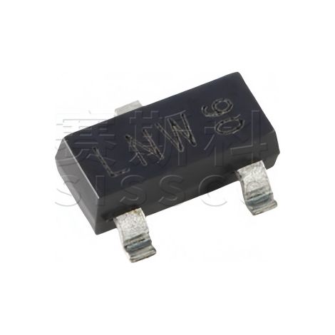 Ansys 2N7002BK, 215, LNW screen printed, N-channel MOSFET SOT-23, electronic component chip, electronic component, 5 units, assembly, 5 units.