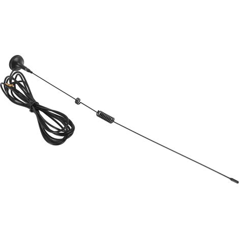 Antenne radio mobile pour véhicule, double bande VHF/UHF 144/430 MHz, avec connecteur SMA femelle à embase magnétique pour radio CB portable. (1/5)