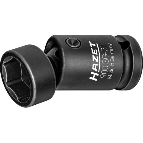 Hazet Schlag-, Maschinenschrauber Gelenk-Steckschlüsseleinsatz, Sechskant, 1/2 (12,5 mm) Vierkant hohl, Außen Sechskant-Tractionsprofil, SW 21 mm (1/4)