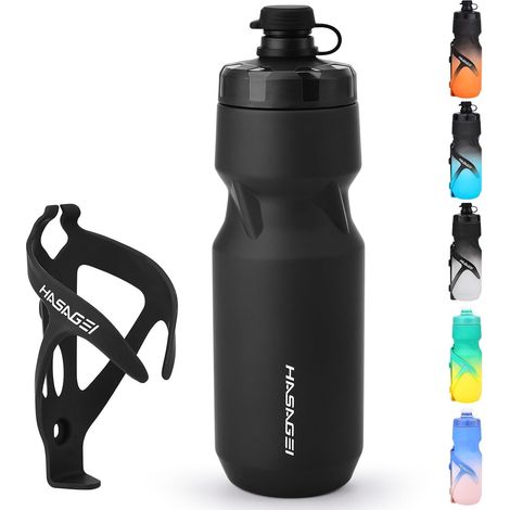 Porte-Bouteille d'eau de vélo avec Bouteille de 710 ML, Durable, Anti-Fuite, Design antidérapant, léger et Universel pour Accessoires de vélo de Montagne/Route (1/5)