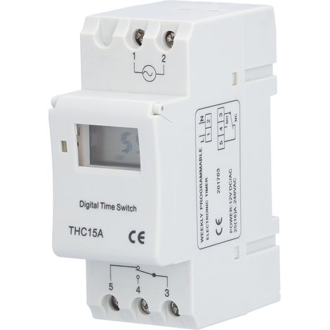 Minuterie, boîtier ABS résistant, écran LCD, batterie rechargeable, réglages de la durée pour appareils électriques (1/5)