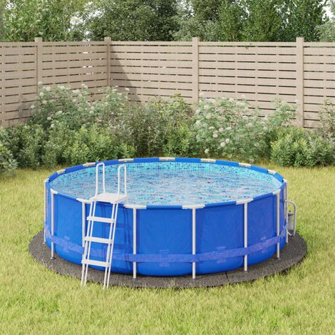Bâche de piscine Bâche de protection Couverture de piscine gris clair Ø366 cm géotextile polyester 24280 (1/5)