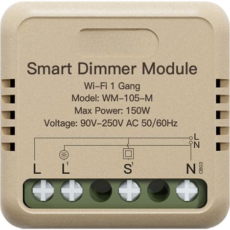 Module variateur intelligent Tuya WiFi, pour interrupteur éclairage DIY, contrôle appli distance, compatible Google Assistant commande vocale (1/5)