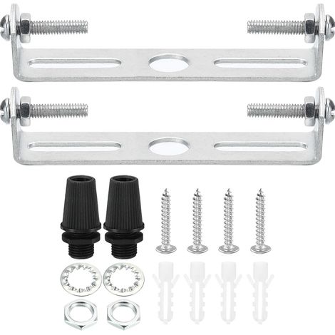 80mm Support de Fixation Plafonnier Lumière Luminaire Montage Support Plaque Acier Barre Transversale suspensions Mur Lumière Vis Rondelle Écrou (1/5)