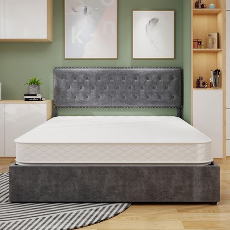 Matelas 3D respirant 160x200 cm - Double soutien dos, ferme et doux, silencieux, anti-interférences - Ép.23 cm blanc - Emballage individuel (1/5)